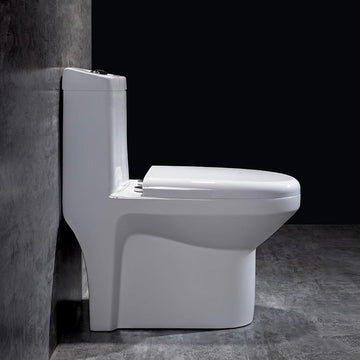 B Backline Ceramic S-Trap One-Piece Toilet White Color Western Commode