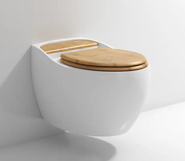 Wall Mount Commode Frame B Backline Ceramic Wall Mount, Wall Hung Western Toilet Commode Rimles