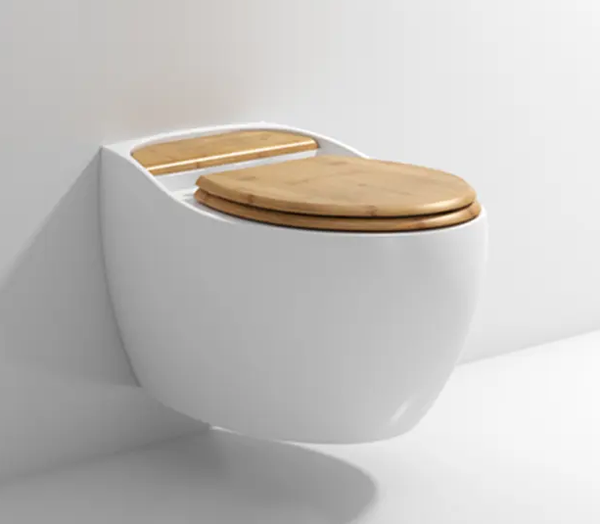 B Backline Ceramic Wall Mount, Wall Hung Western Toilet Commode Rimles