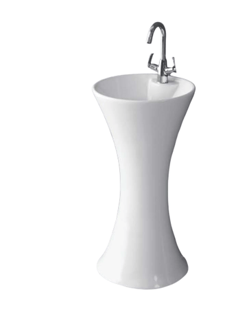 B Backline Ceramic Pedestal Free Sanding Wash Basin